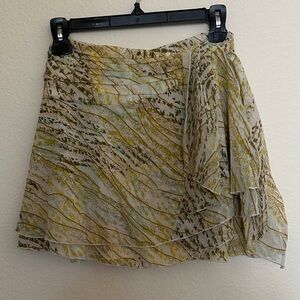 Japna Wrap Around Tulle Printed Mini Skirt